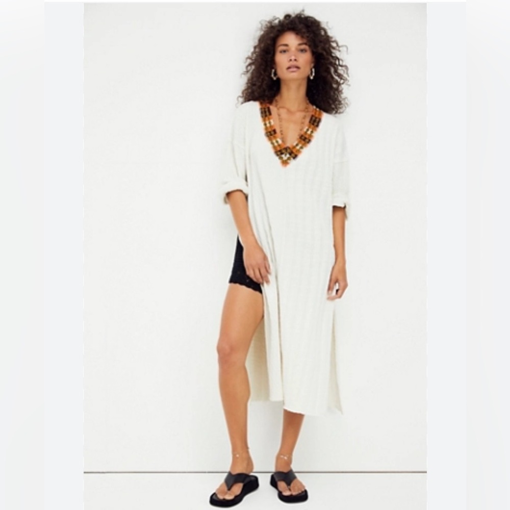 Free People Everyday Maxi Top 3/4 Sleeve NEW